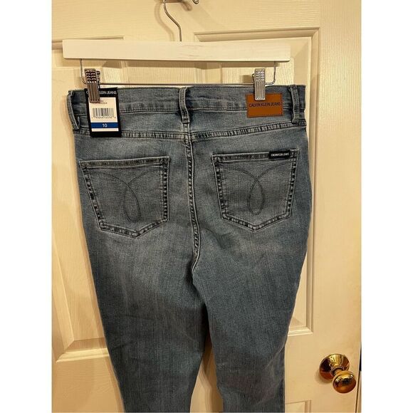 Calvin Klein High Rise Skinny Jeans in Ice Blue sz 10 NWT - Picture 9 of 12